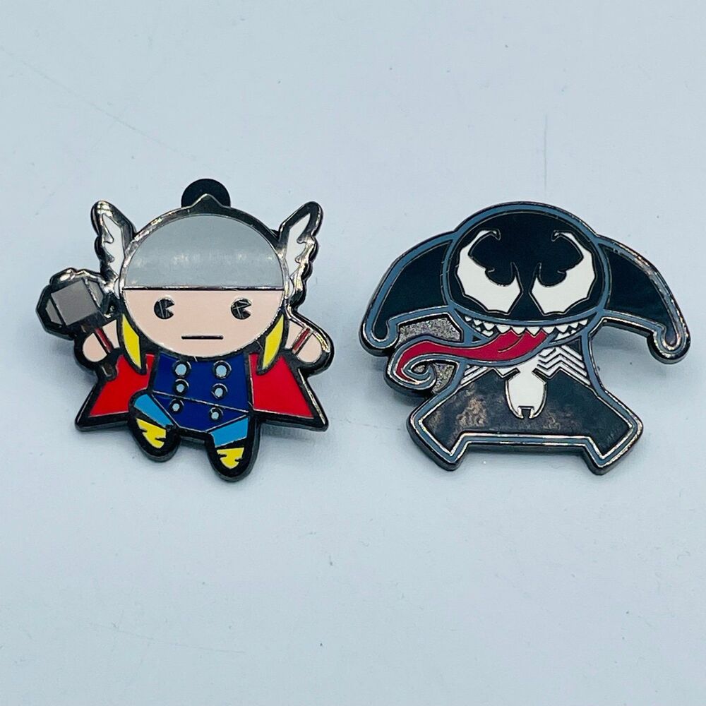 Disney Marvel Mystery Pin Series Thor & Venom Authentic Trading Pins
